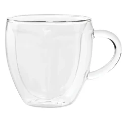 S&Co Barista Amore Double Wall Glass Coffee Mug - Set of 2