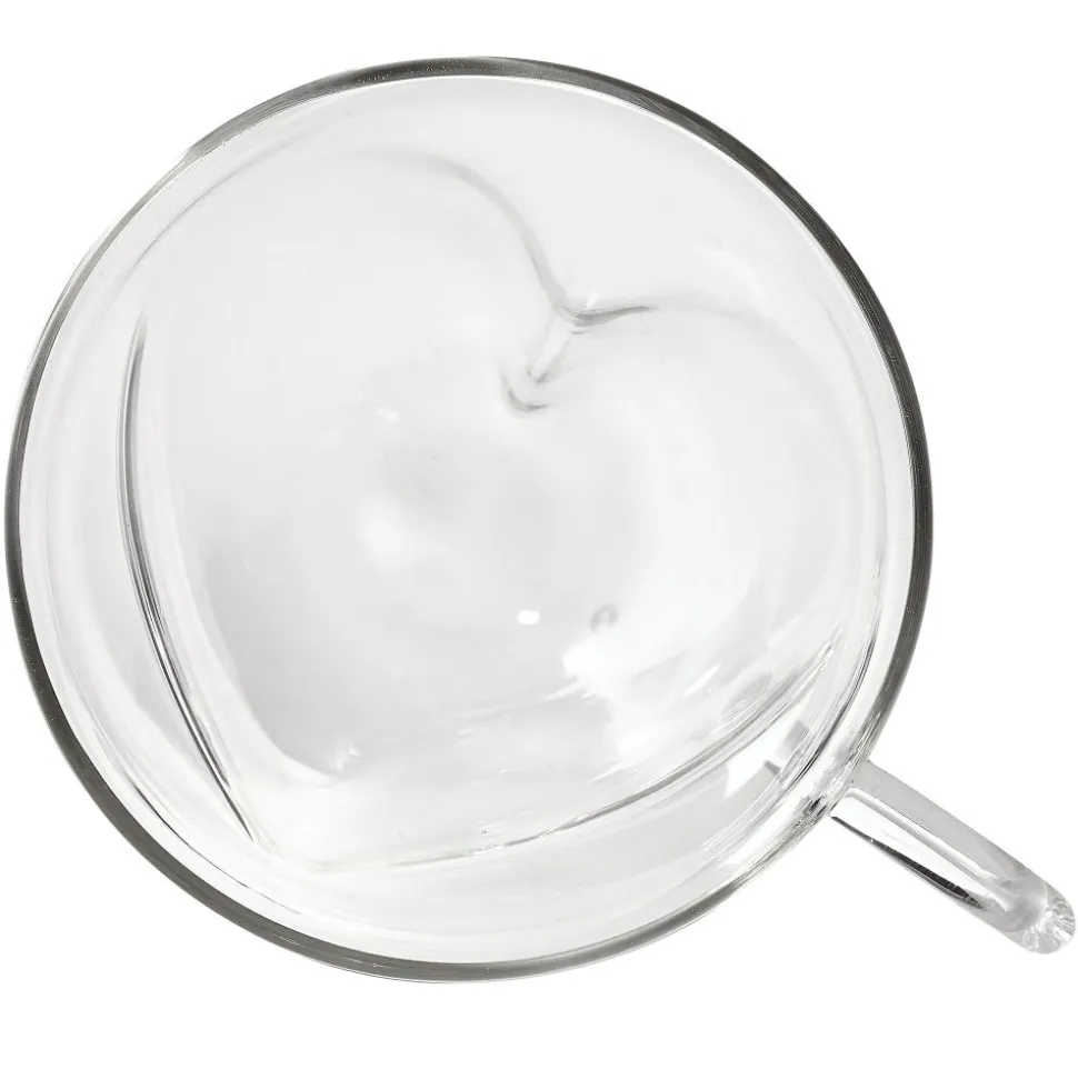 S&Co Barista Amore Double Wall Glass Cappuccino Mug - Set of 2