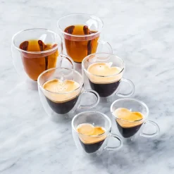 S&Co Barista Amore Double Wall Glass Espresso Mug - Set of 2