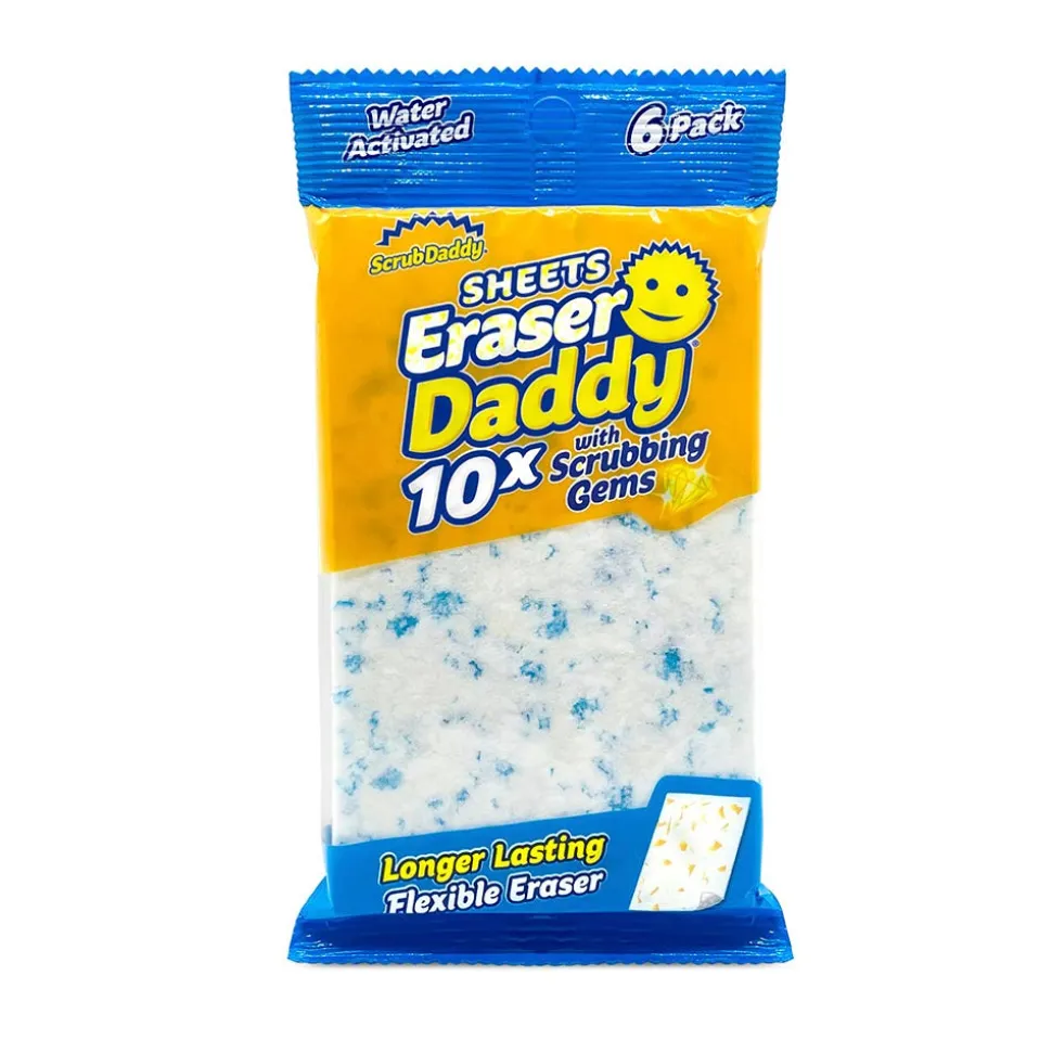 Scrub Daddy 'Eraser Daddy' Sheets with Scrubbing Gems - Set of 6