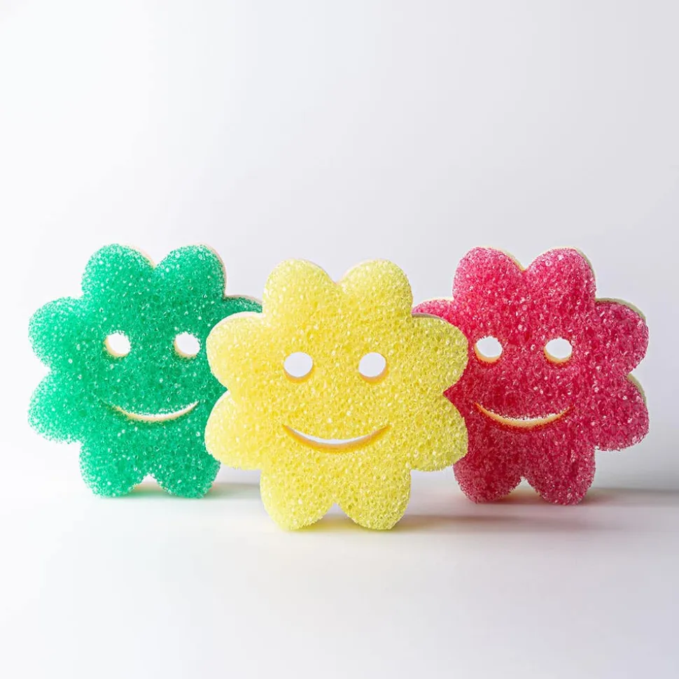 Scrub Daddy Scrub Mommy Power Flower Dual-Sided Sponge (yellow)