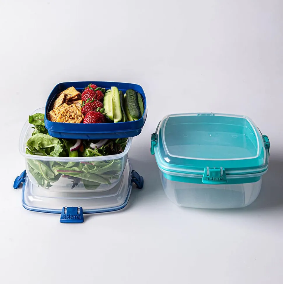 Sistema Klip It To Go Bright Tab Salad and Sandwich Container (Asstd.)