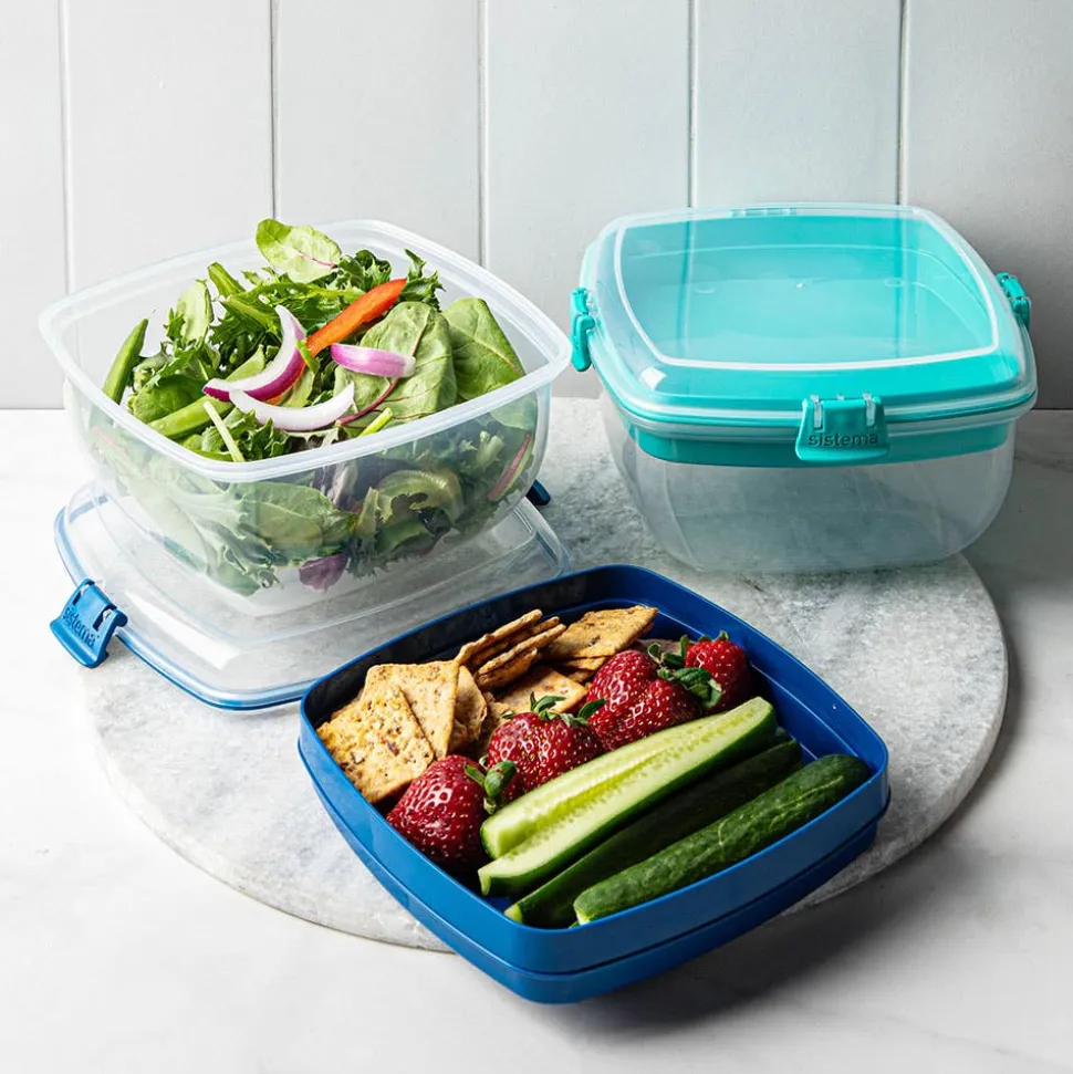 Sistema Klip It To Go Bright Tab Salad and Sandwich Container (Asstd.)