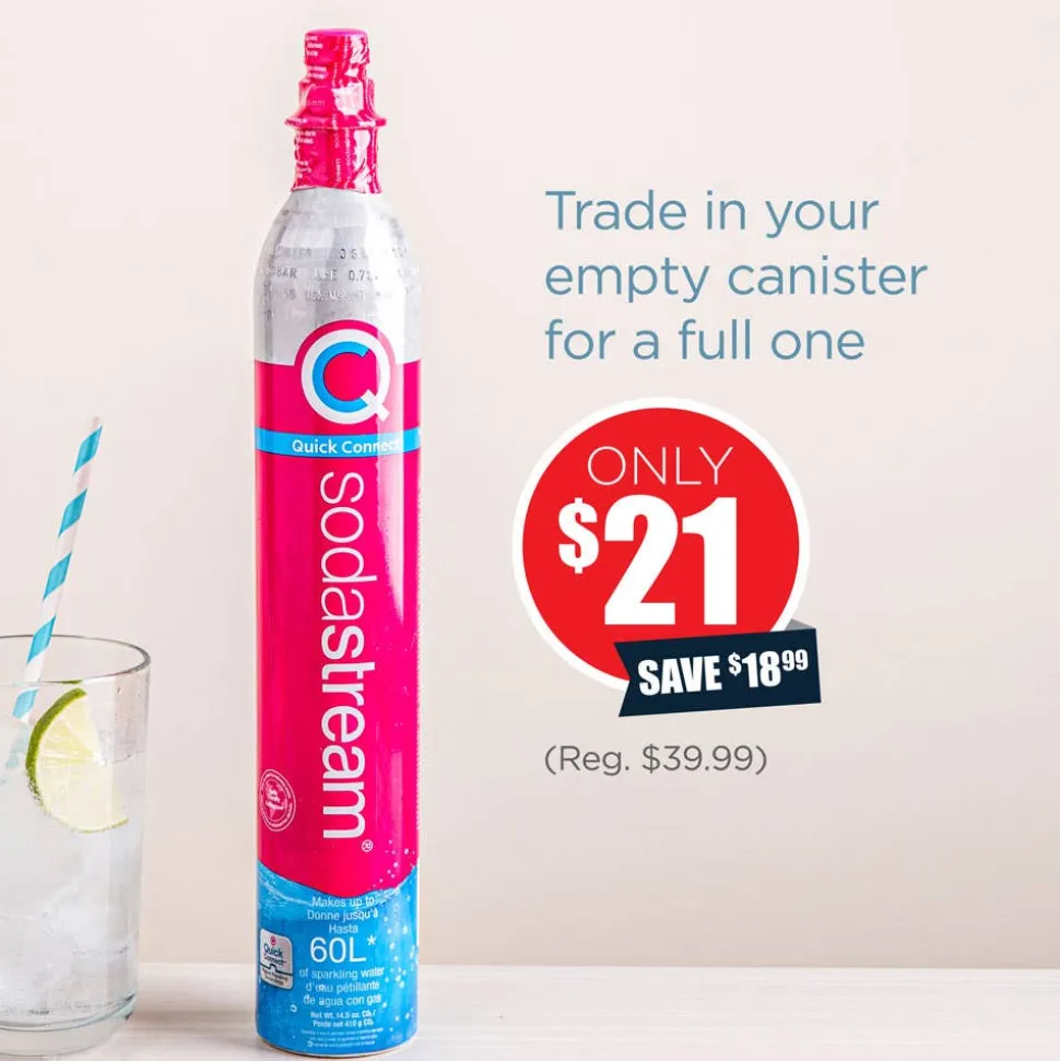 Sodastream Co2 'New Innovation' Cylinder Full Licensed Spare (Pink)