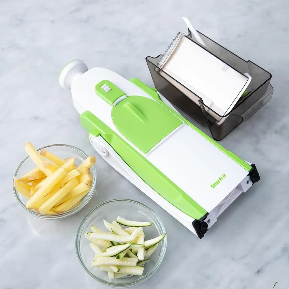 Starfrit Pump 'N' Slice Adjustable Food Cutter (White/Green)