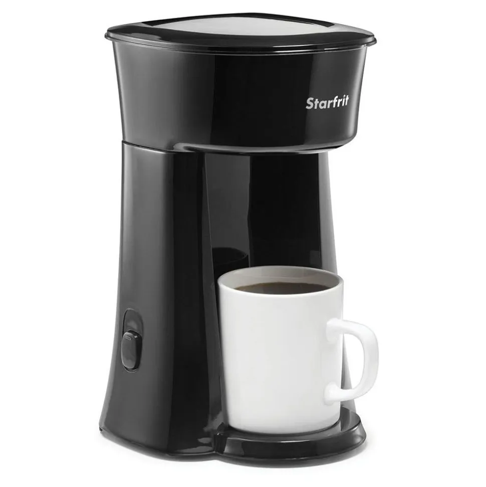 Starfrit Single Serve Coffee Maker with Travel Mug (Black)