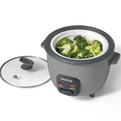 Starfrit Tender Rice Cooker-Steamer 5-Cup (10-Cup Cooked) (Grey)