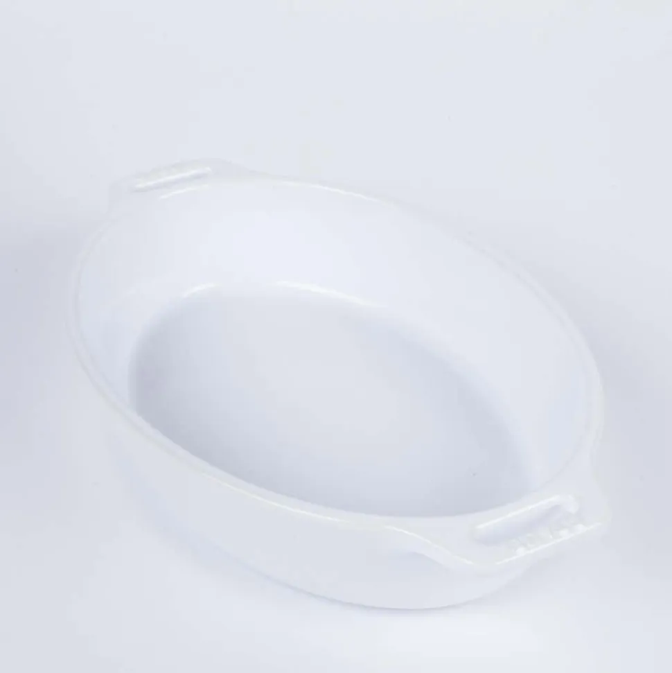 Staub En France Ceramic Oval 9"x6" Roasting Dish (White)