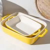 Staub En France 'MacAron' Rectangular Bake Dish - Set of 2 (Citron)