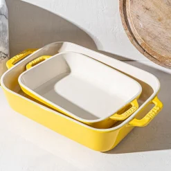 Staub En France 'MacAron' Rectangular Bake Dish - Set of 2 (Citron)