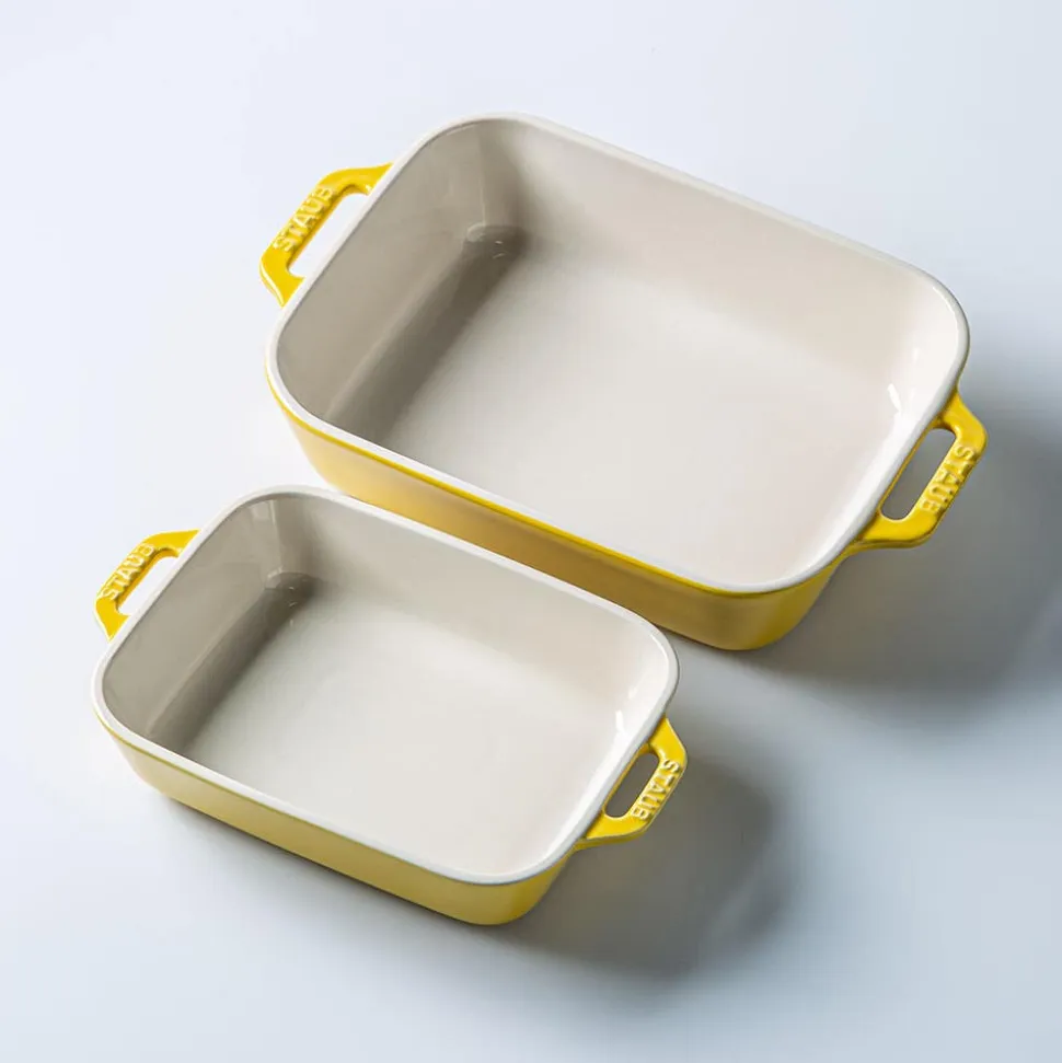 Staub En France 'MacAron' Rectangular Bake Dish - Set of 2 (Citron)