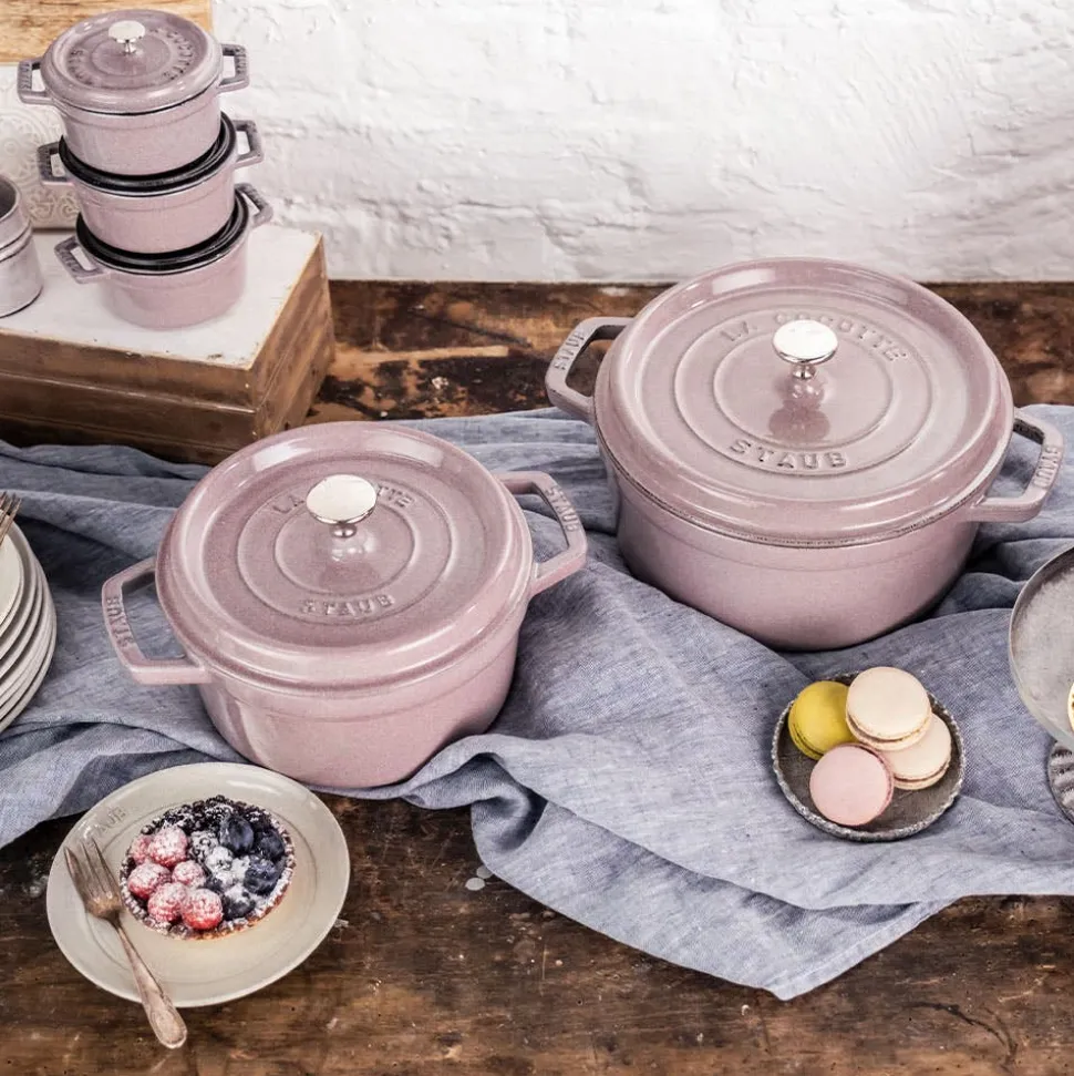 Staub France Cast Iron Round Cocotte 5L (Cherry Blossom)