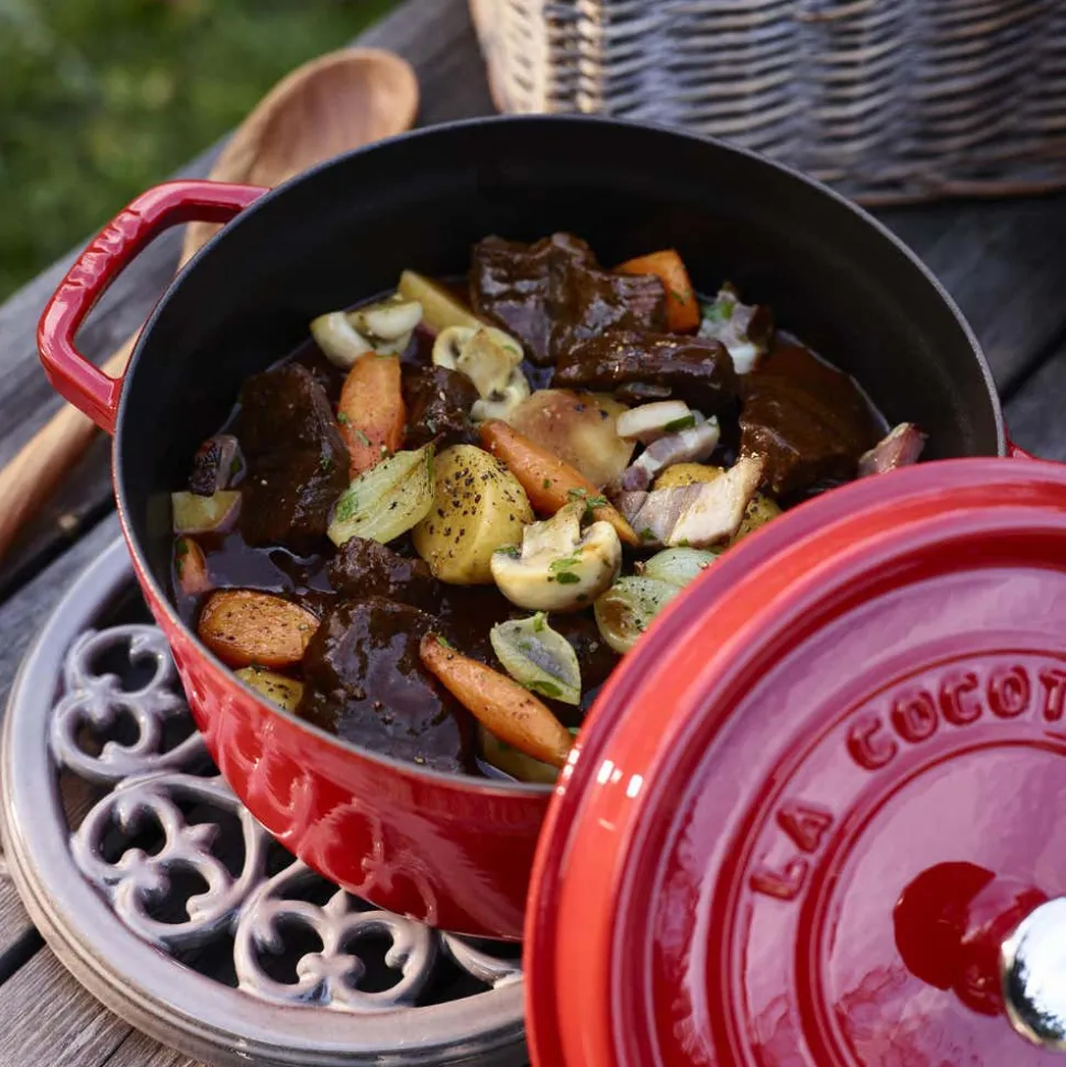 Staub French 5.2L Cast Iron Round Cocotte (Cherry)