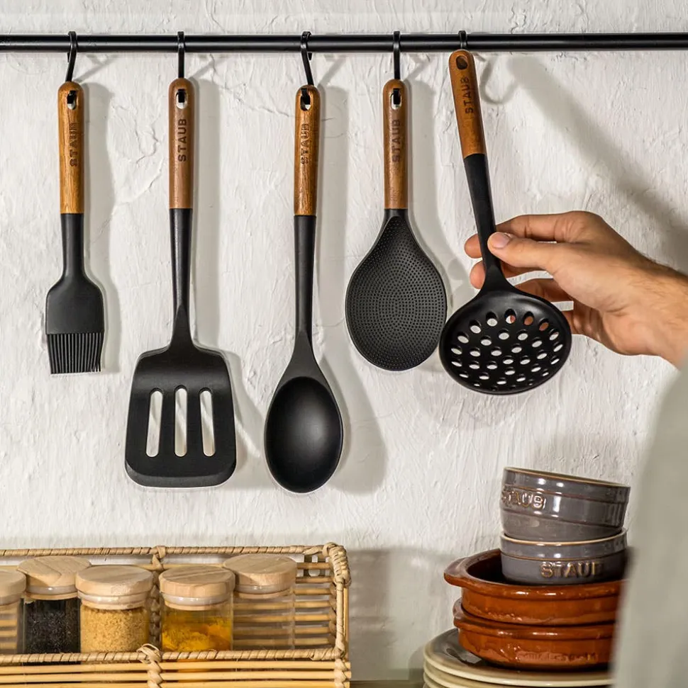 Staub Kitchen Tools - Set of 10 (Black/Wood)