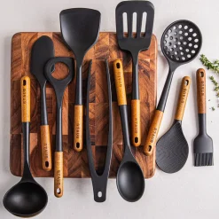 Staub Kitchen Tools - Set of 10 (Black/Wood)