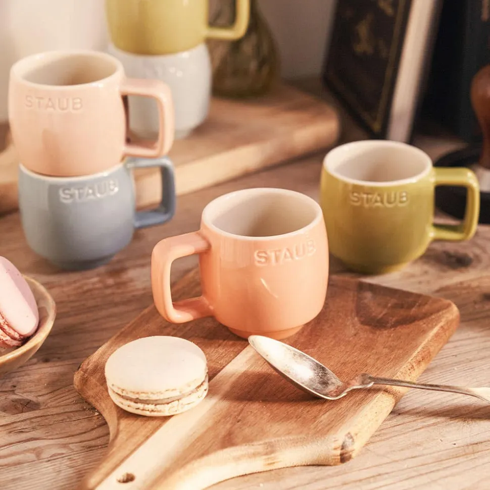 Staub MacAron Ceramic Espresso Mugs - Set of 6 (Multi Colour)