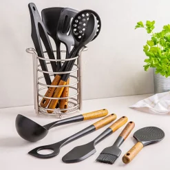 Staub Prep Simple Silicone Tongs (Black)