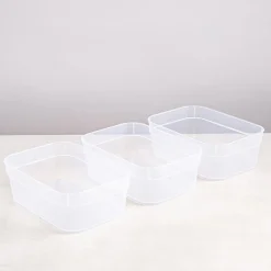 Sterilite Organize 'Medium' Plastic Storage Tray - Set of 3 (Clear)