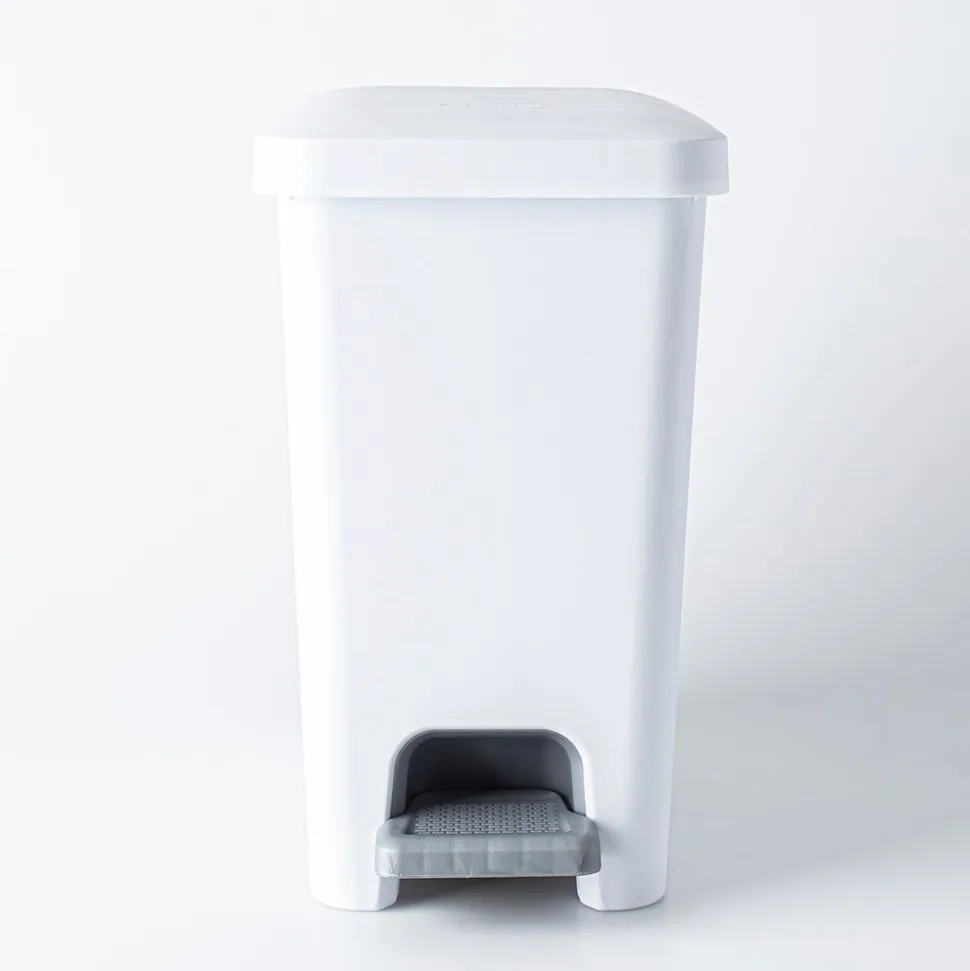 Sterilite Stepon Garbage Can (White)