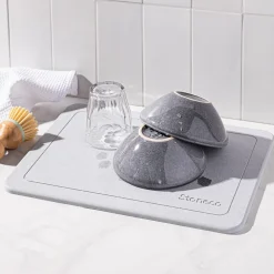 Texstyles Stoneco Stone Dish Drying Mat (Grey)
