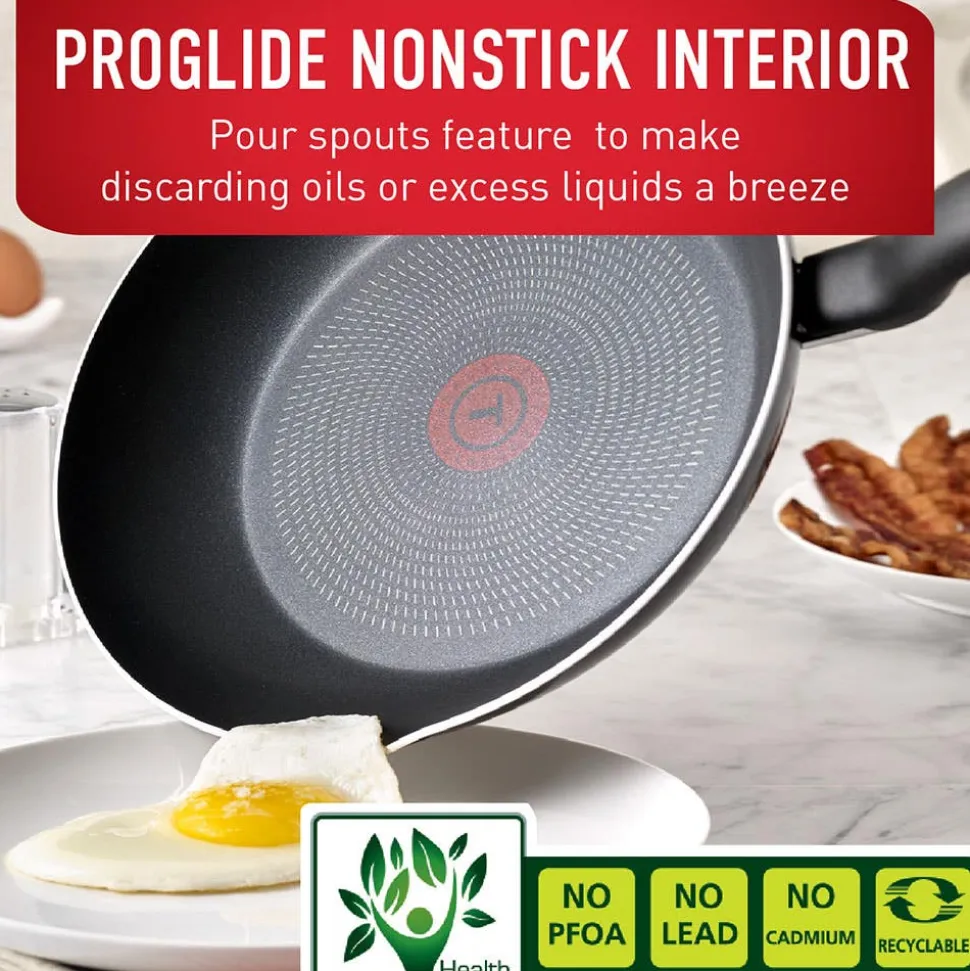 T-Fal Culinaire Non-Stick Cookware - Set of 16 (Black)
