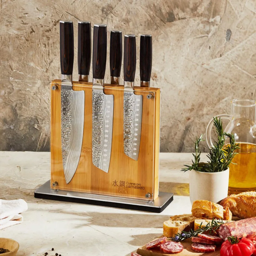 The Custom Chef Cuisine::pro Damashiro 'Shi' Knife Block - 7pc
