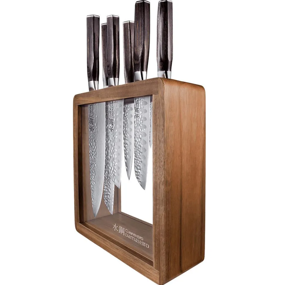 The Custom Chef Cuisine::pro Damashiro 'Mokuzai' Knife Block - 7pc