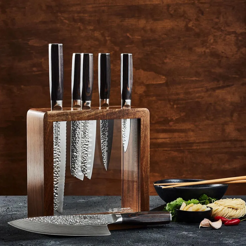 The Custom Chef Cuisine::pro Damashiro 'Mokuzai' Knife Block - 7pc
