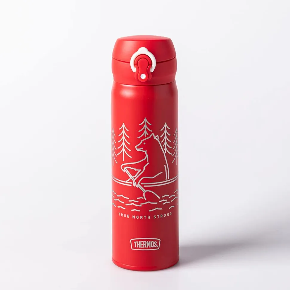Thermos Canadiana 'Rowing Bear' Insulated Sport Bottle 470ml (Red)