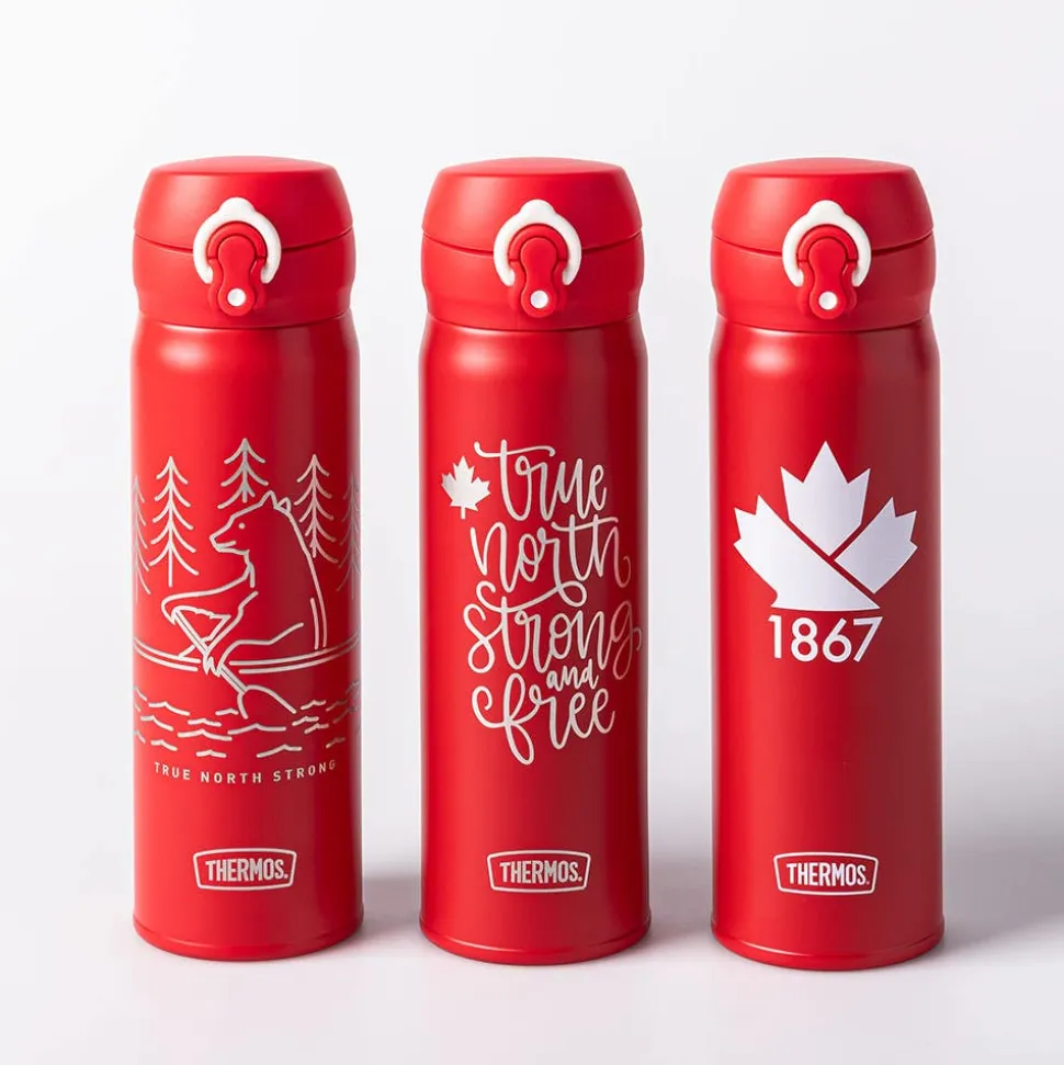 Thermos Canadiana 'True North' Insulated Sport Bottle 470ml (Red)