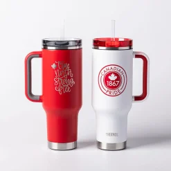Thermos Canadiana 'True North' Double Wall Tumbler 1L (White/Red)