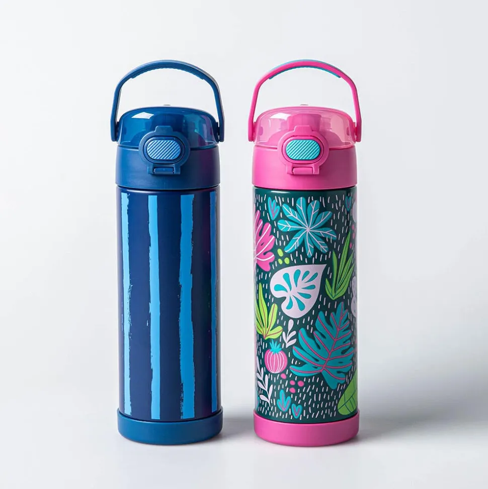 Thermos Double Wall 'Nautical Stripes' Funtainer Bottle 470ml (Blue)