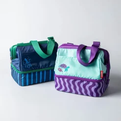 Thermos Duffel Dual Compartment 'Ocean Pals' Lunch Bag (Teal/Purple)