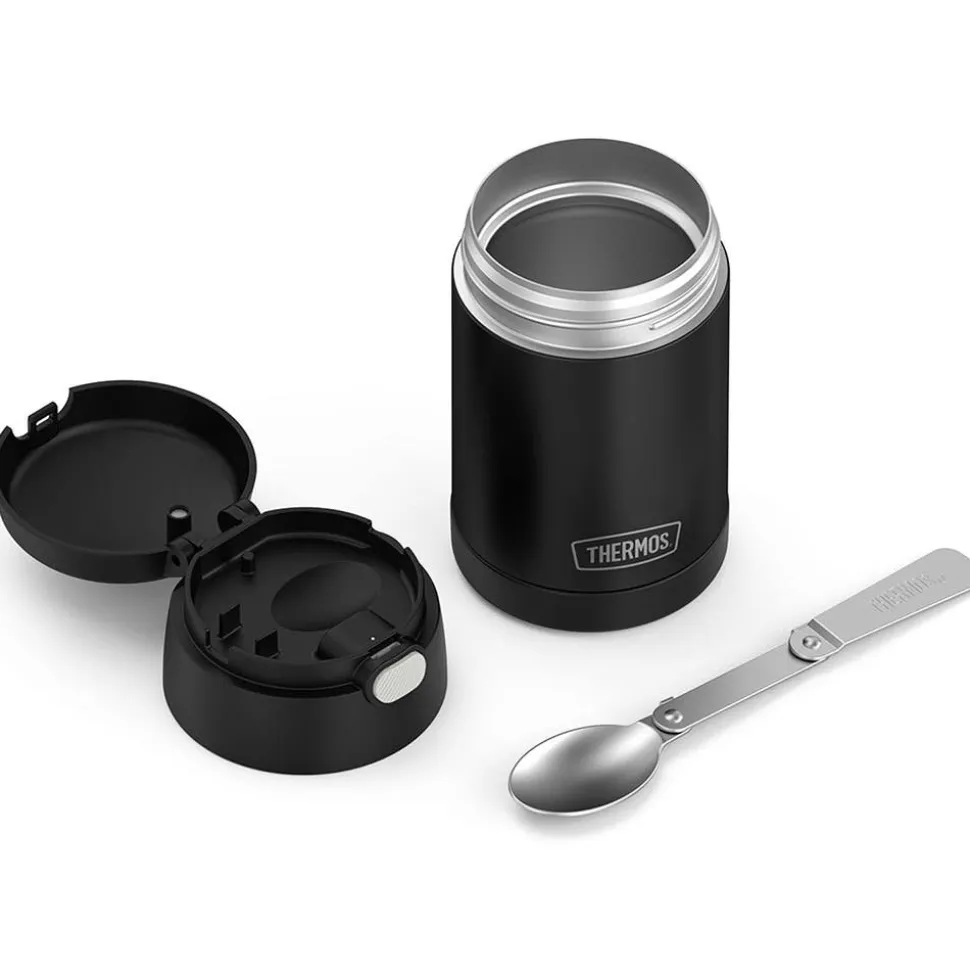 Thermos Funtainer Thermal Food Storage Jar-Spoon (Matte Black)
