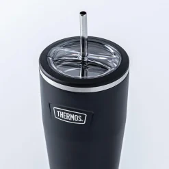 Thermos Icon Series Double Wall Tumbler with Straw (Granite)