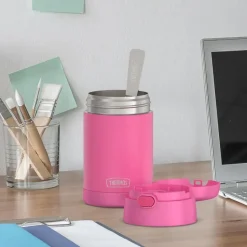 Thermos Thermal Food Storage Jar w/Spoon 16oz. (Neon Pink)