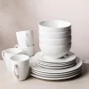 Thomson Pottery Dots Stoneware Dinnerware - Set of 16 (White)