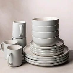Thomson Pottery Loft Stoneware Dinnerware - Set of 16 (Linen)