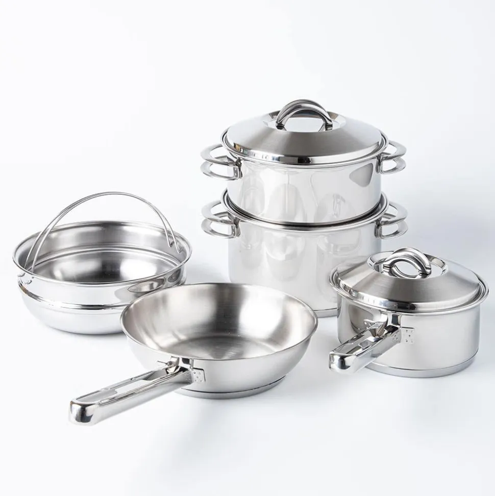 Tramontina Solar Cookware Combo - Set of 8 (Stainless Steel)
