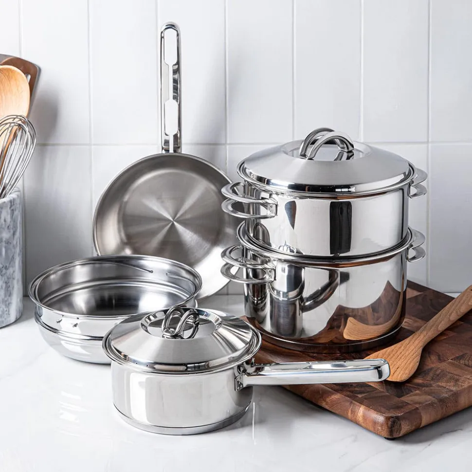 Tramontina Solar Cookware Combo - Set of 8 (Stainless Steel)