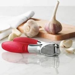 Trudeau Maison Comfort Grip 7" Garlic Press (Red)