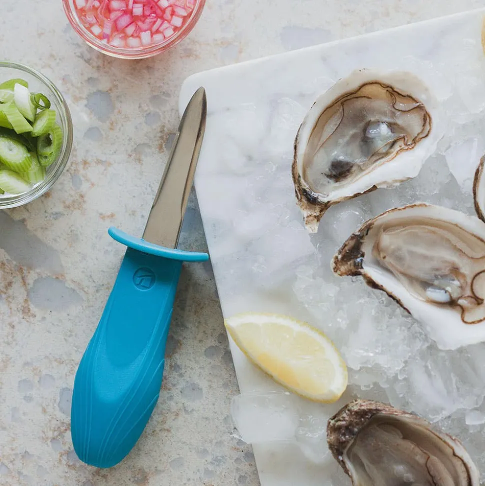 Trudeau Maison Marine Oyster Knife (blue/Stainless Steel)