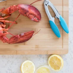 Trudeau Maison Marine Seafood-Lobster Cracker (blue/Stainless Steel)