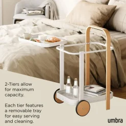 Umbra Bellwood Bar-Serving Cart 20.8x17x31.4