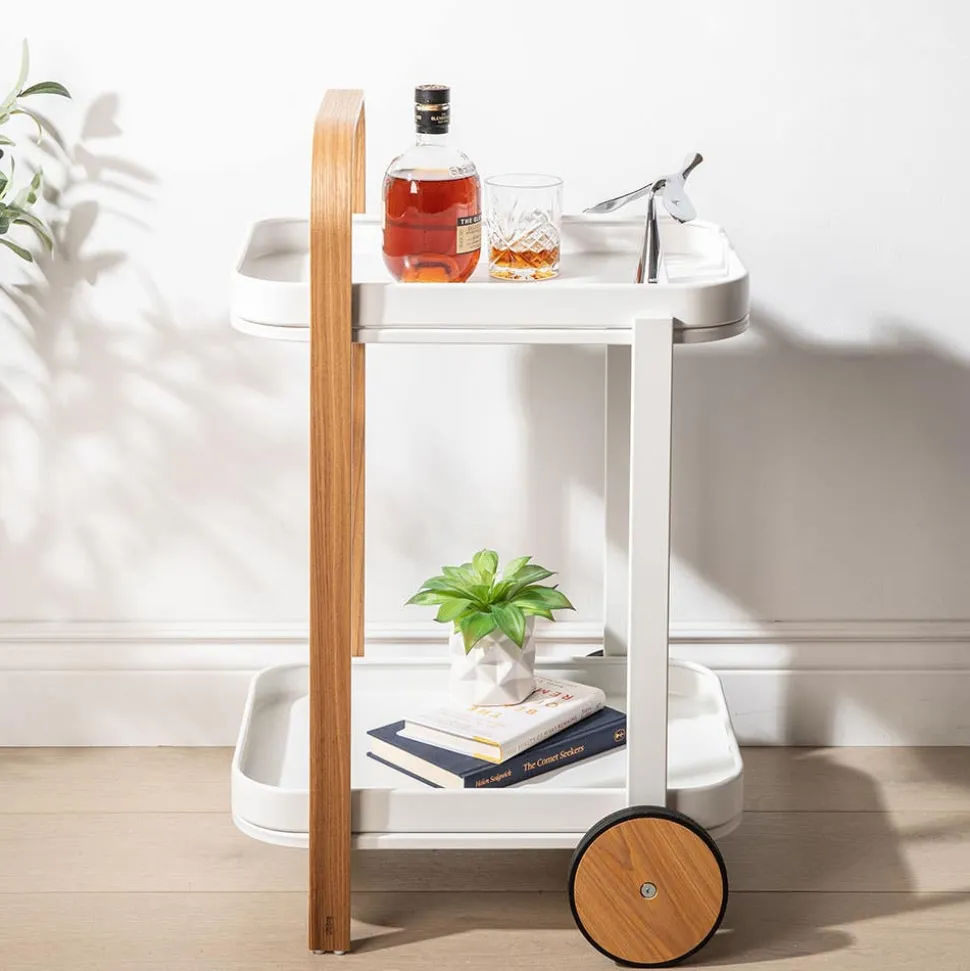 Umbra Bellwood Bar-Serving Cart 20.8x17x31.4"H (Natural/White)