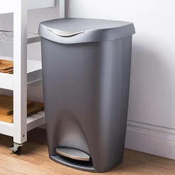 Umbra Brim Step Garbage/Recycling Can (Nickel)