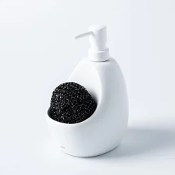 Umbra Joey Ceramic Soap Pump with Scrubber (White)