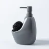 Umbra Joey Ceramic Soap Pump with Scrubber (Charcoal)