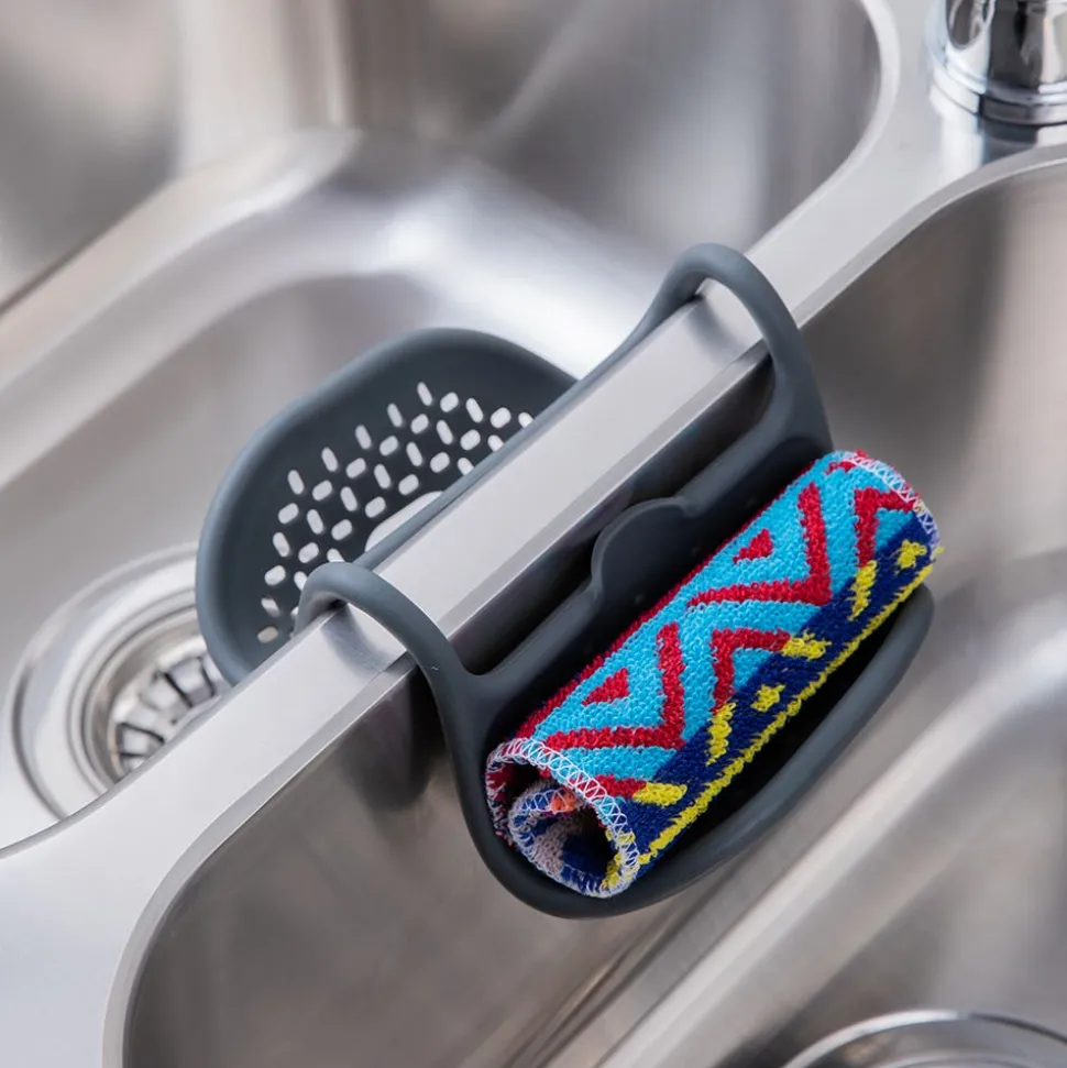 Umbra Sling Sili Flex Sink Org & Caddy (Charcoal)