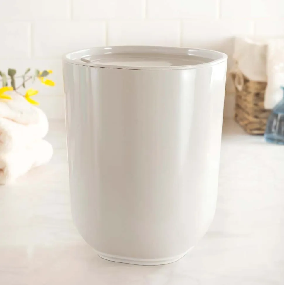 Umbra Step Melamine Waste Can with Lid 6.6L (White)
